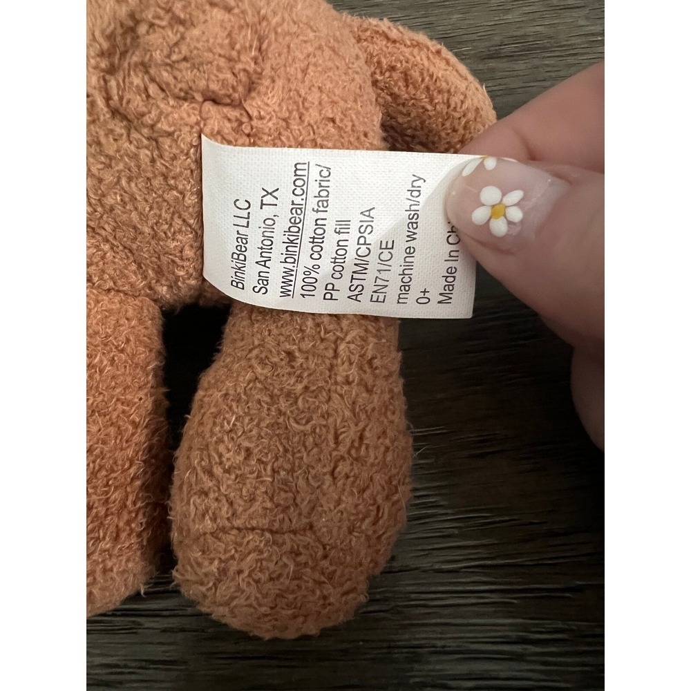 BinkiBear Plush Teddy Bear Stuffed Animal Toy‎ Cuddly Soft Kids Brown 6" - Picture 4 of 5